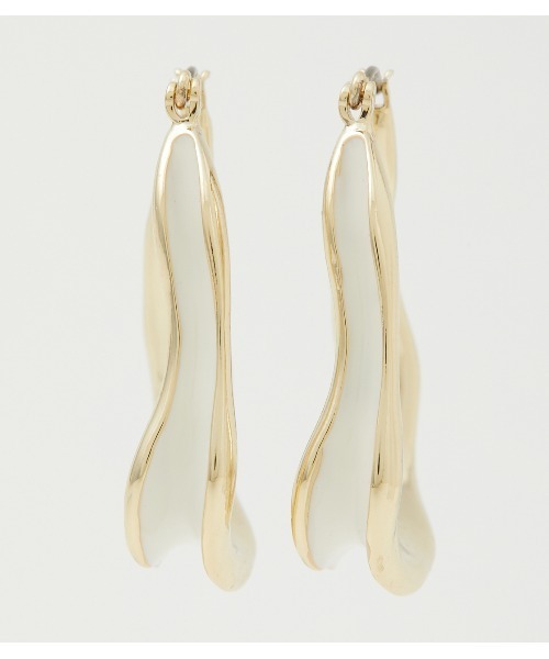 AZUL by moussy（アズールバイマウジー）の「UNEVEN COLOR HOOP EARRINGS/アンイーブンカラーフープイヤリング（ピアス（両耳用）・レディース・ブラック/オフホワイト/グリーン・FREE）」の17枚目の写真