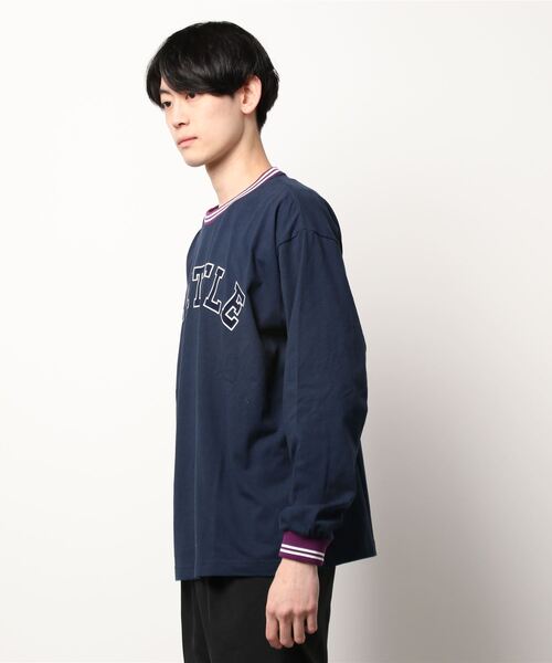 BACK NUMBER（バックナンバー）の「【BACK NUMBER】リブラインロンＴ（Tシャツ/カットソー・メンズ・ライトグレー/ネイビー・L/M/S/XL）」の20枚目の写真