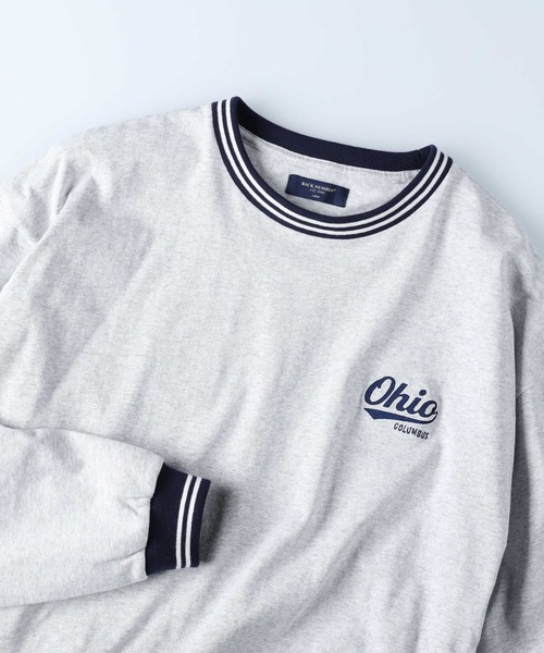 BACK NUMBER（バックナンバー）の「【BACK NUMBER】リブラインロンＴ（Tシャツ/カットソー・メンズ・ライトグレー/ネイビー・L/M/S/XL）」の11枚目の写真