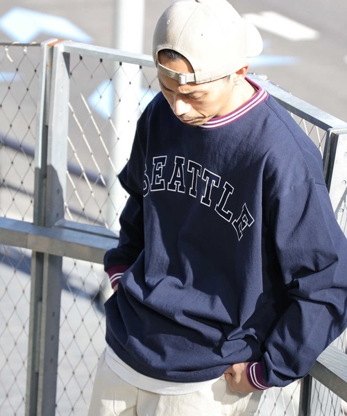 BACK NUMBER（バックナンバー）の「【BACK NUMBER】リブラインロンＴ（Tシャツ/カットソー・メンズ・ライトグレー/ネイビー・L/M/S/XL）」の8枚目の写真