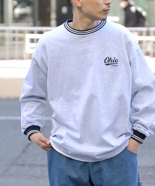 BACK NUMBER（バックナンバー）の「【BACK NUMBER】リブラインロンＴ（Tシャツ/カットソー・メンズ・ライトグレー/ネイビー・L/M/S/XL）」の5枚目の写真