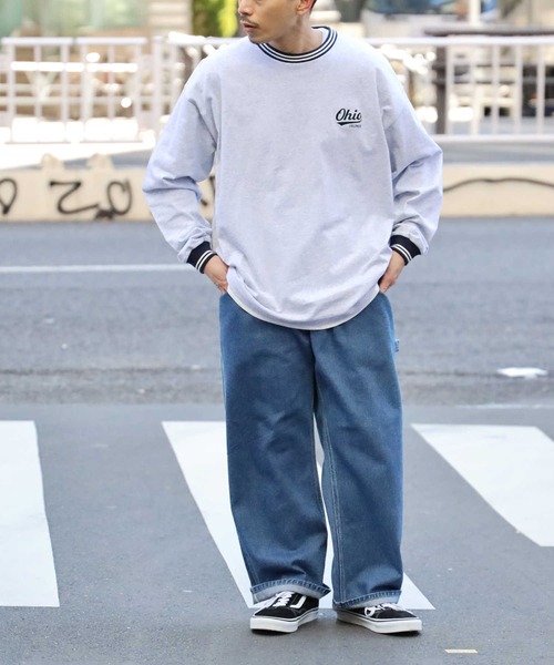 BACK NUMBER（バックナンバー）の「【BACK NUMBER】リブラインロンＴ（Tシャツ/カットソー・メンズ・ライトグレー/ネイビー・L/M/S/XL）」の4枚目の写真