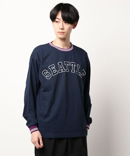 BACK NUMBER（バックナンバー）の「【BACK NUMBER】リブラインロンＴ（Tシャツ/カットソー・メンズ・ライトグレー/ネイビー・L/M/S/XL）」の19枚目の写真
