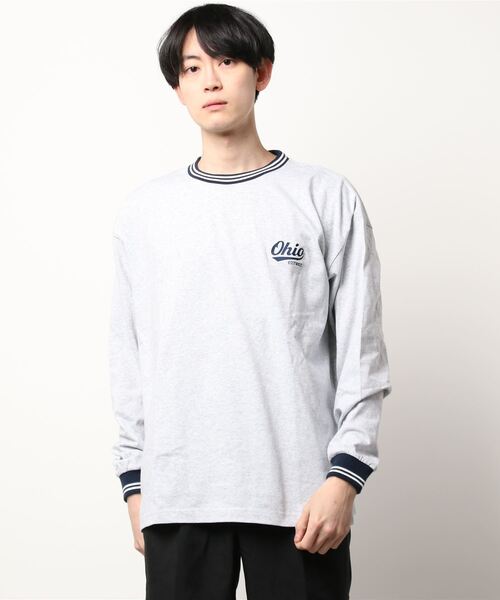 BACK NUMBER（バックナンバー）の「【BACK NUMBER】リブラインロンＴ（Tシャツ/カットソー・メンズ・ライトグレー/ネイビー・L/M/S/XL）」の18枚目の写真