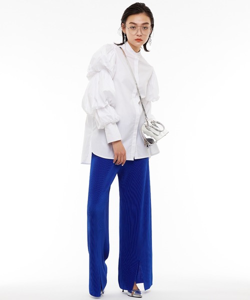 Narcissus（ナルシス）の「【Narcissus】ソデボリュームシャツ（シャツ/ブラウス・レディース・ブラック/ホワイト・FREE）」の3枚目の写真