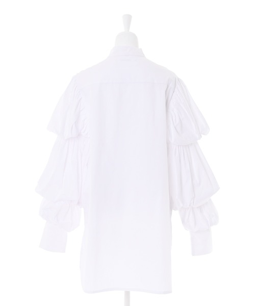 Narcissus（ナルシス）の「【Narcissus】ソデボリュームシャツ（シャツ/ブラウス・レディース・ブラック/ホワイト・FREE）」の10枚目の写真