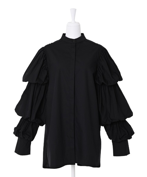 Narcissus（ナルシス）の「【Narcissus】ソデボリュームシャツ（シャツ/ブラウス・レディース・ブラック/ホワイト・FREE）」の11枚目の写真