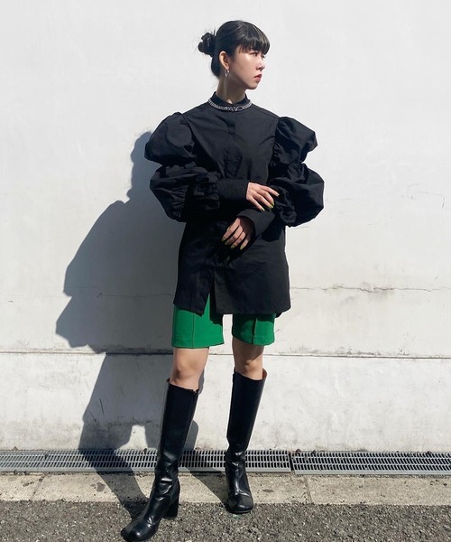 Narcissus（ナルシス）の「【Narcissus】ソデボリュームシャツ（シャツ/ブラウス・レディース・ブラック/ホワイト・FREE）」の20枚目の写真