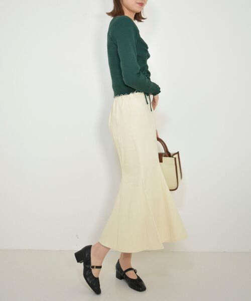 MAJESTIC LEGON(マジェスティックレゴン)の「オトナカシュクールニット(ニット/セーター・レディース・ブラック/ライトグリーン/アイボリー・MEDIUM)」の21枚目の写真