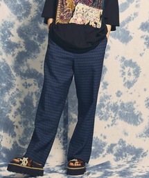 MAISON SPECIAL | 《ユニセックスアイテム》リーフ小紋ジャガード1タックワイドパンツ【MAISON SPECIAL/メゾンスペシャル】(スラックス)