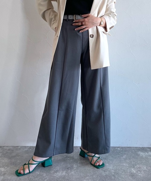 PAGEBOY(ページボーイ)の「ポンチワイドスラックス(スラックス・レディース・チャコールグレー/スカイブルー/ブラック/ホワイト系その他・FREE)」の1枚目の写真