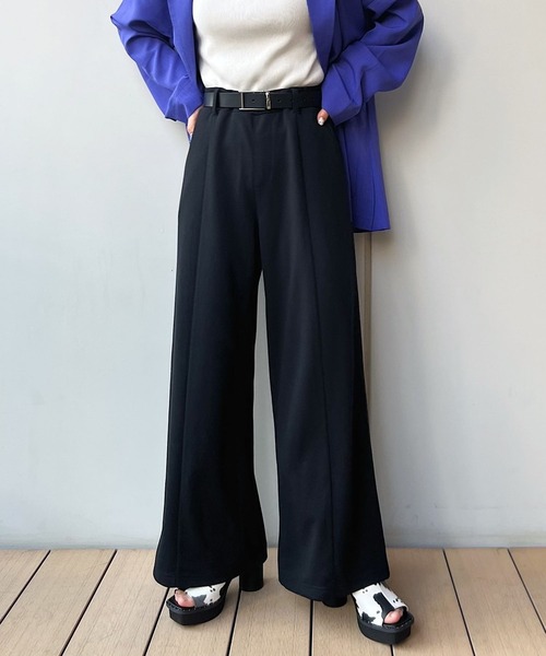 PAGEBOY(ページボーイ)の「ポンチワイドスラックス(スラックス・レディース・チャコールグレー/スカイブルー/ブラック/ホワイト系その他・FREE)」の3枚目の写真