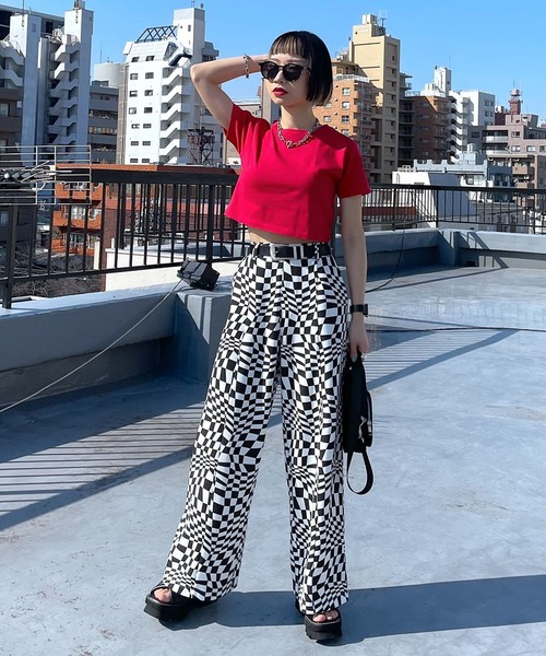 PAGEBOY(ページボーイ)の「ポンチワイドスラックス(スラックス・レディース・チャコールグレー/スカイブルー/ブラック/ホワイト系その他・FREE)」の22枚目の写真