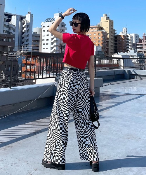 PAGEBOY(ページボーイ)の「ポンチワイドスラックス(スラックス・レディース・チャコールグレー/スカイブルー/ブラック/ホワイト系その他・FREE)」の8枚目の写真