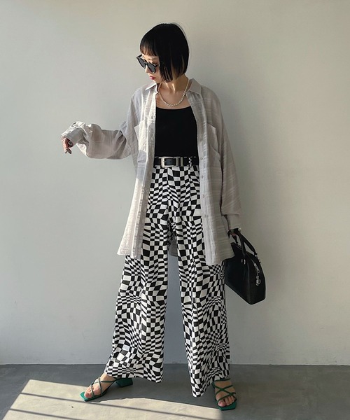 PAGEBOY(ページボーイ)の「ポンチワイドスラックス(スラックス・レディース・チャコールグレー/スカイブルー/ブラック/ホワイト系その他・FREE)」の5枚目の写真