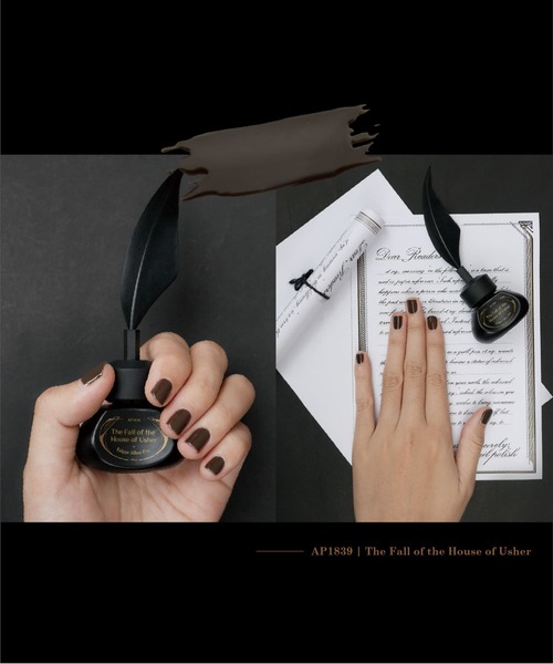 et seq.（エセク）の「【et seq.】AP1839 アッシャー家の崩壊【羽根ペンネイル　イージージェル】（マニキュア/ジェルネイル・レディース・ダークブラウン・FREE）」の3枚目の写真