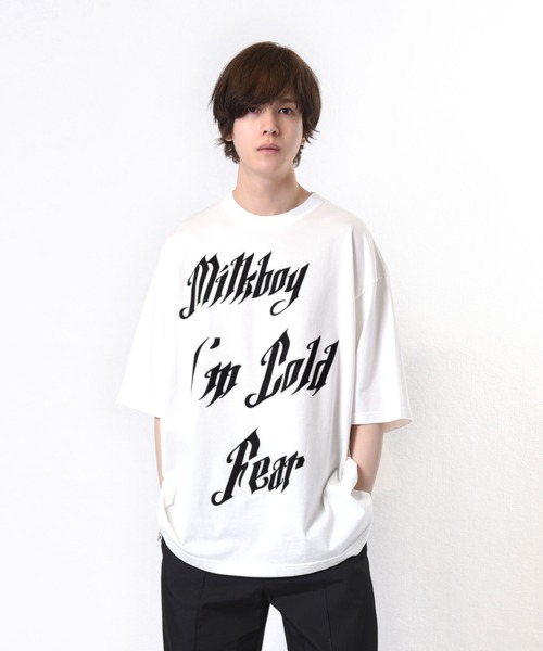 名作 アーカイブ★90s MILK BOY ミルクボーイ プリントTシャツ M MILK BOY ミルクボーイ 90s ヴィンテージ ネオンプリント ロンT