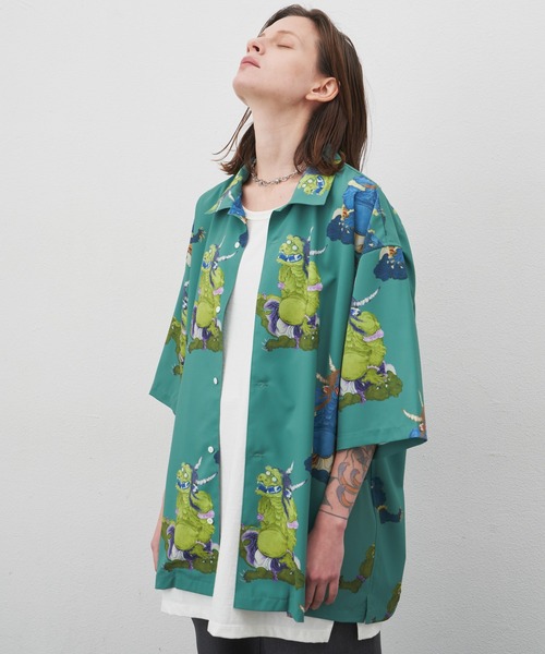 希少❗️おニャン子クラブ コンサート 半袖 シャツ エメラルドグリーン 希少❗️おニャン子クラブ コンサート 半袖 シャツ エメラルドグリーン