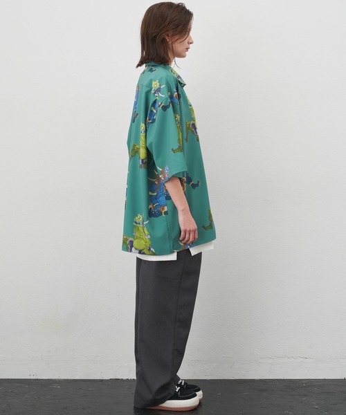 希少❗️おニャン子クラブ コンサート 半袖 シャツ エメラルドグリーン 希少❗️おニャン子クラブ コンサート 半袖 シャツ エメラルドグリーン