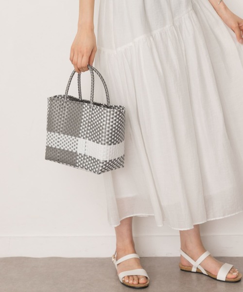 RODE SKO(ロデスコ)の「横長メルカドバッグ(トートバッグ・レディース・ブラック/シルバー・ONE)」の1枚目の写真