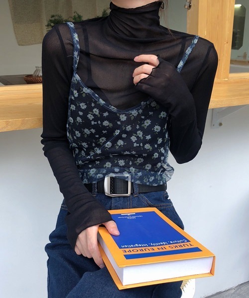 VIBGYOR Women（ヴィブジョー　ウィメン）の「【KOREA SELECT】メロウ シアートップス（シャツ/ブラウス・レディース・ホワイト/ブラック/ブラウン/グレー/アイボリー・FREE）」の18枚目の写真