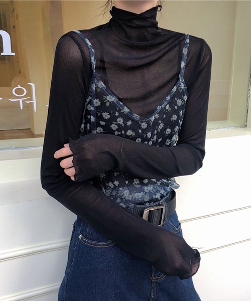 VIBGYOR Women（ヴィブジョー　ウィメン）の「【KOREA SELECT】メロウ シアートップス（シャツ/ブラウス・レディース・ホワイト/ブラック/ブラウン/グレー/アイボリー・FREE）」の19枚目の写真