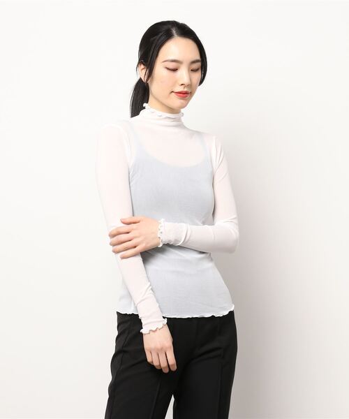 VIBGYOR Women（ヴィブジョー　ウィメン）の「【KOREA SELECT】メロウ シアートップス（シャツ/ブラウス・レディース・ホワイト/ブラック/ブラウン/グレー/アイボリー・FREE）」の22枚目の写真