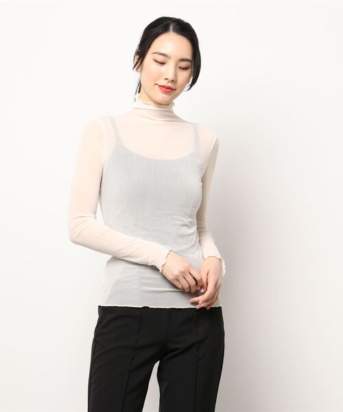 VIBGYOR Women（ヴィブジョー　ウィメン）の「【KOREA SELECT】メロウ シアートップス（シャツ/ブラウス・レディース・ホワイト/ブラック/ブラウン/グレー/アイボリー・FREE）」の9枚目の写真