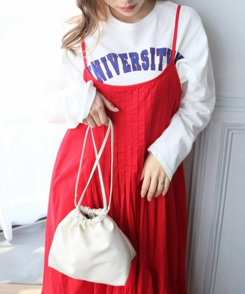 *NewArrival*フェイクレザー巾着バッグ