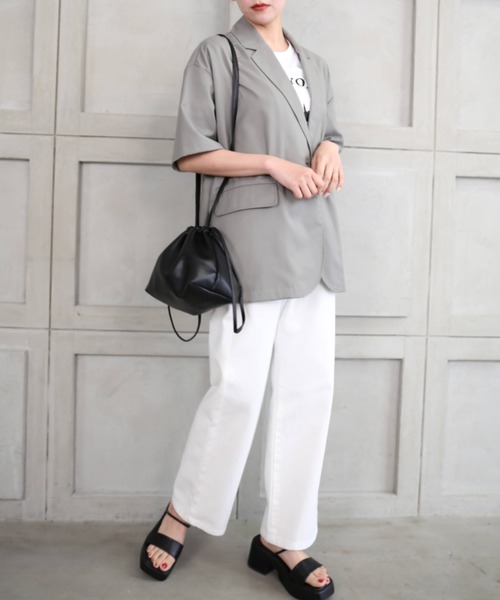 *NewArrival*フェイクレザー巾着バッグ