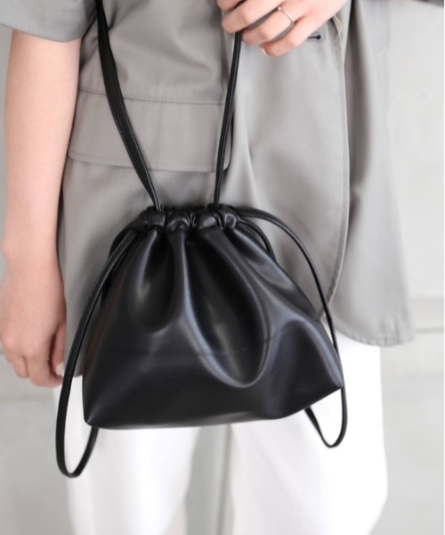 *NewArrival*フェイクレザー巾着バッグ