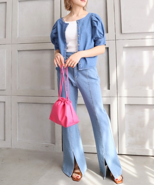 *NewArrival*フェイクレザー巾着バッグ