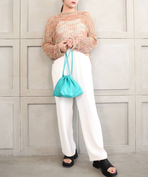*NewArrival*フェイクレザー巾着バッグ