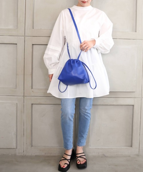 *NewArrival*フェイクレザー巾着バッグ