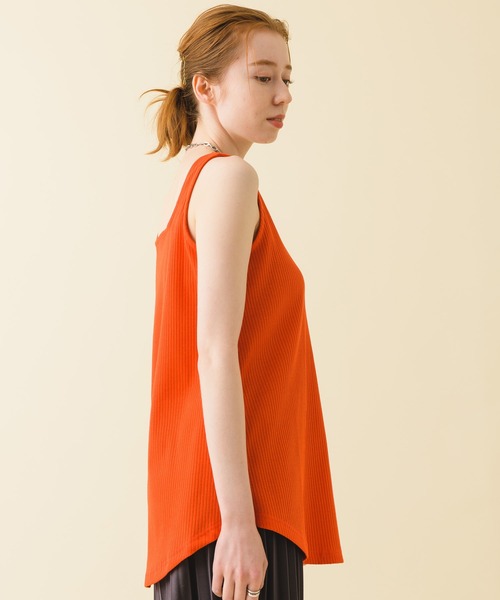 ROSIEE（ロージー）の「ROSIEE 裾ラウンドタンク（タンクトップ・レディース・ホワイト/ブラック/オレンジ・FREE）」の7枚目の写真
