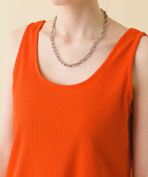 ROSIEE（ロージー）の「ROSIEE 裾ラウンドタンク（タンクトップ・レディース・ホワイト/ブラック/オレンジ・FREE）」の11枚目の写真