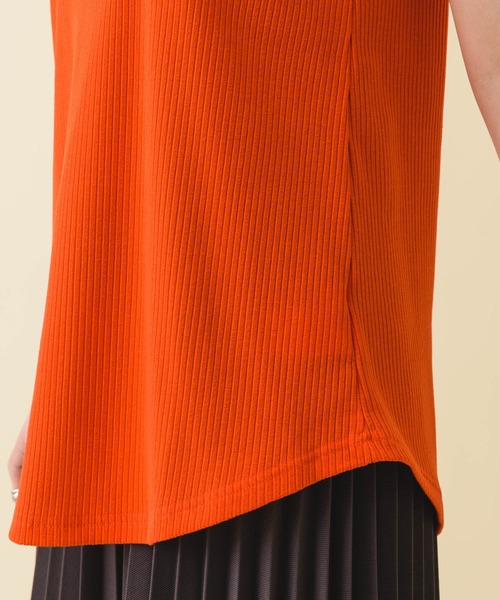 ROSIEE（ロージー）の「ROSIEE 裾ラウンドタンク（タンクトップ・レディース・ホワイト/ブラック/オレンジ・FREE）」の4枚目の写真