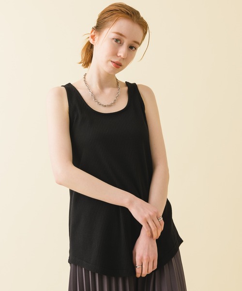 ROSIEE（ロージー）の「ROSIEE 裾ラウンドタンク（タンクトップ・レディース・ホワイト/ブラック/オレンジ・FREE）」の6枚目の写真