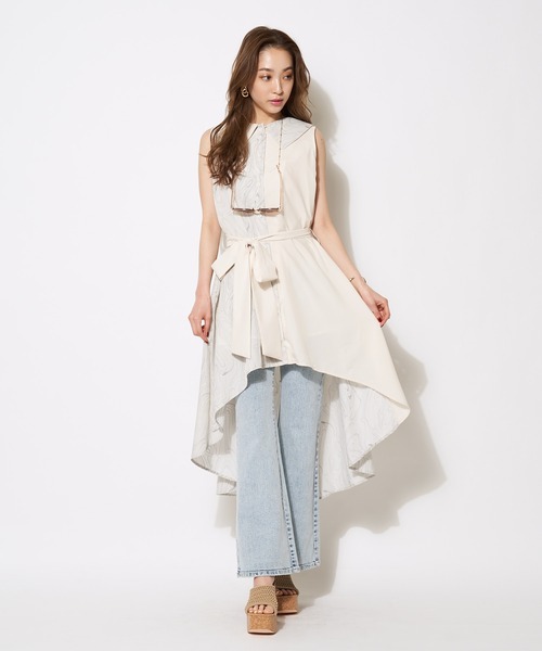 SPIRALGIRL（スパイラルガール）の「イレヘムロングシャツ（シャツ/ブラウス・レディース・グレー系/ベージュ系・FREE）」の22枚目の写真