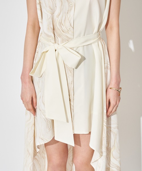 SPIRALGIRL（スパイラルガール）の「イレヘムロングシャツ（シャツ/ブラウス・レディース・グレー系/ベージュ系・FREE）」の6枚目の写真