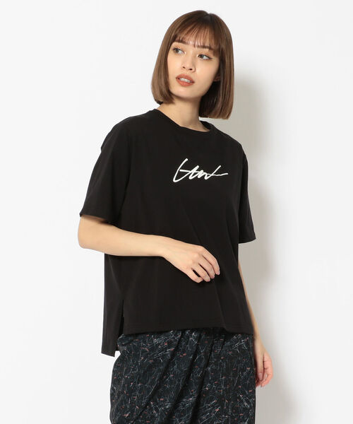 EACH.(イーチ)の「EACH(イーチ)HALF SLEEVE PRINT TEE/ハーフスリーブTシャツ(Tシャツ/カットソー・レディース・ホワイト/ブラック/ミント・FREE)」の1枚目の写真