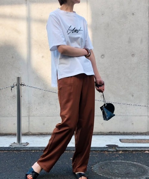 EACH.(イーチ)の「EACH(イーチ)HALF SLEEVE PRINT TEE/ハーフスリーブTシャツ(Tシャツ/カットソー・レディース・ホワイト/ブラック/ミント・FREE)」の2枚目の写真