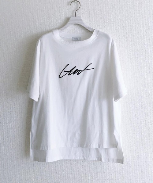 EACH.(イーチ)の「EACH(イーチ)HALF SLEEVE PRINT TEE/ハーフスリーブTシャツ(Tシャツ/カットソー・レディース・ホワイト/ブラック/ミント・FREE)」の15枚目の写真