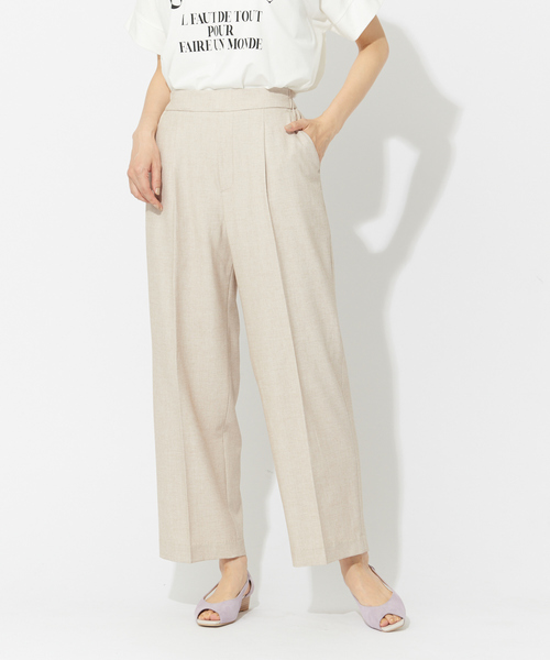 abahouse mavie（アバハウスマヴィ）の「【感嘆パンツ】リネン混セミワイドパンツ（スラックス・レディース・ピンク/ブラック/ベージュ・38/40/36）」の20枚目の写真