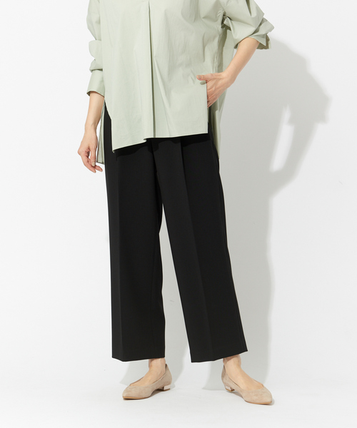 abahouse mavie（アバハウスマヴィ）の「【感嘆パンツ】リネン混セミワイドパンツ（スラックス・レディース・ピンク/ブラック/ベージュ・38/40/36）」の9枚目の写真