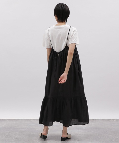 LAKOLE（ラコレ）の「クリンクルVティアードワンピース / 277584（ワンピース・レディース・ブラック/ブラウン/グリーン・SMALL/MEDIUM）」の5枚目の写真