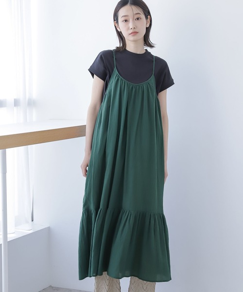 LAKOLE（ラコレ）の「クリンクルVティアードワンピース / 277584（ワンピース・レディース・ブラック/ブラウン/グリーン・SMALL/MEDIUM）」の22枚目の写真