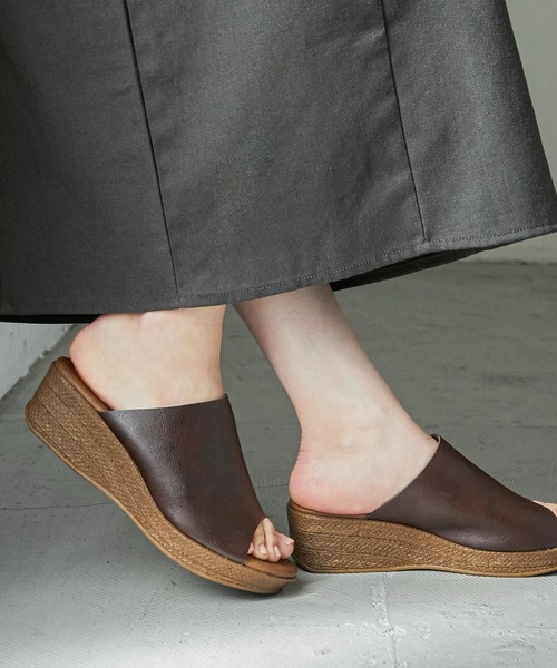 Fashion Letter(ファッションレター)の「日本製ウェッジソールサボサンダル 痛くないサンダル(サンダル・レディース・ホワイト/ブラック/ダークブラウン/キャメル・LL/S/M/L)」の12枚目の写真