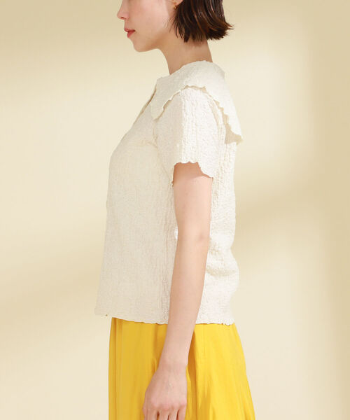 Ray BEAMS(レイビームス)の「Ray BEAMS / シャーリング ビッグカラー シャツ(シャツ/ブラウス・レディース・ブラック/オレンジ/オフホワイト・ONE SIZE)」の16枚目の写真