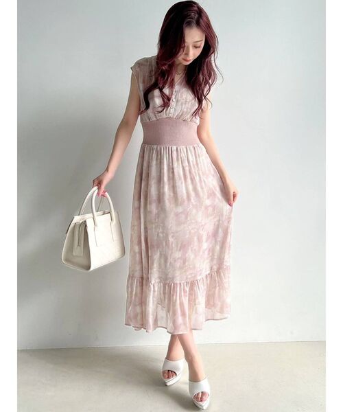 RESEXXY（リゼクシー）の「ウエストリブドレスワンピース（ワンピース・レディース・ブラック/ベージュ/ピンク/オレンジ・FREE）」の14枚目の写真